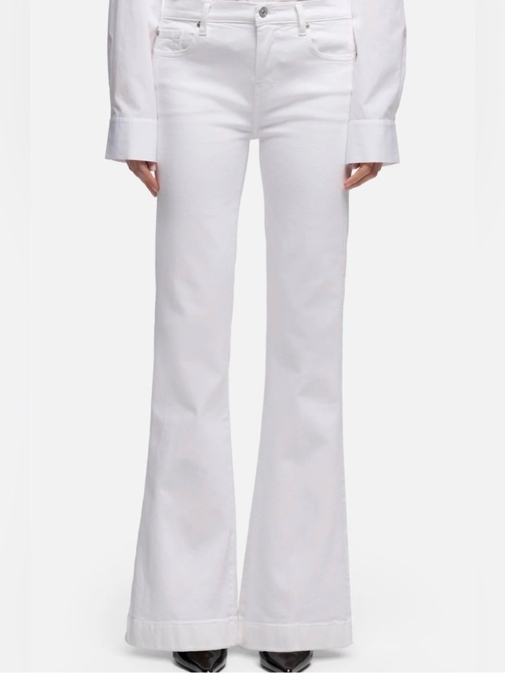 7 For All Mankind White Dojo Trouser